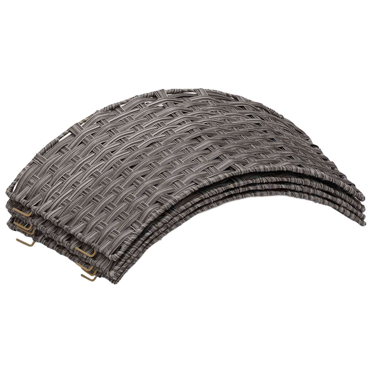 Christmas Tree Collar Round Grey Dia. 105 x 28 cm Poly Rattan