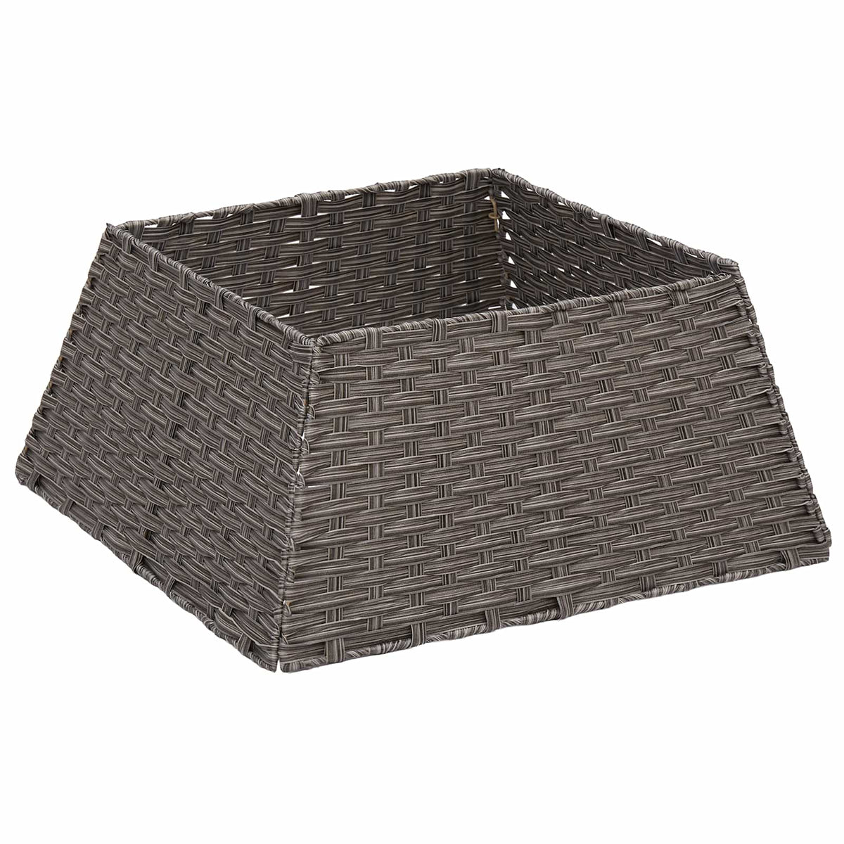 Christmas Tree Collar Square Grey 70 x 70 x 28 cm Poly Rattan
