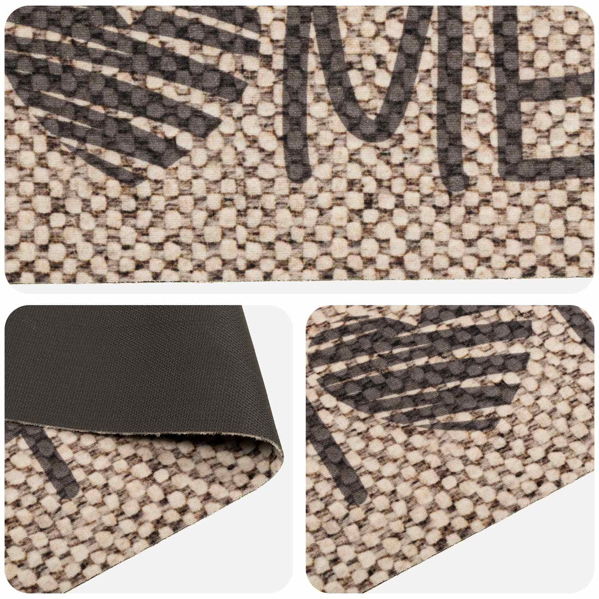 Kitchen Rug Beige Home 180 x 60 cm 100% Polyamide Washable