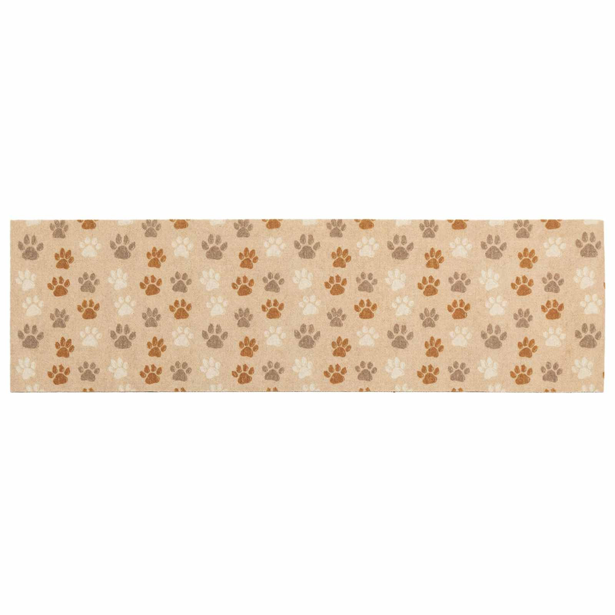 Kitchen Rug Beige Paws 180 x 60 cm 100% Polyamide Washable