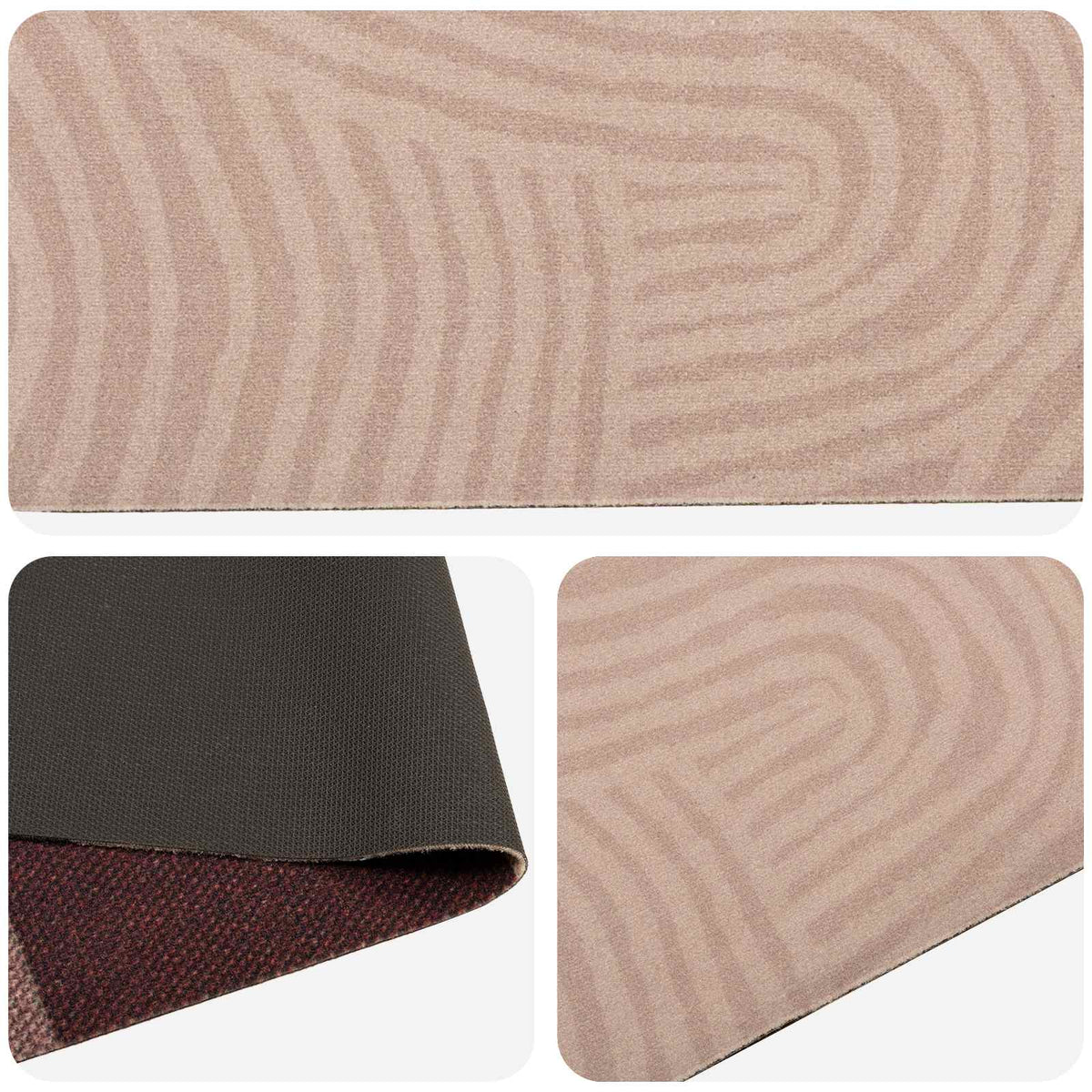 Kitchen Rug Taupe Scandinavian 150 x 45 cm 100% Polyamide