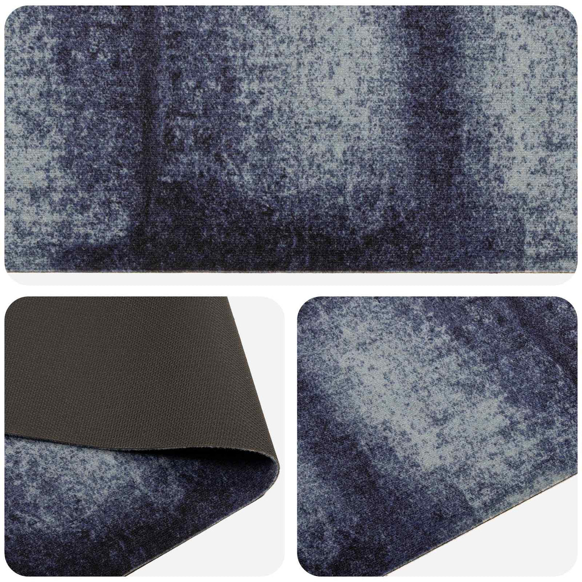 Kitchen Rug Blue Shade 300 x 60 cm 100% Polyamide Washable