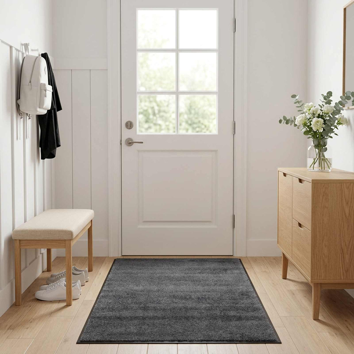 Doormat Light Grey 60 x 40 cm 100% Polyamide