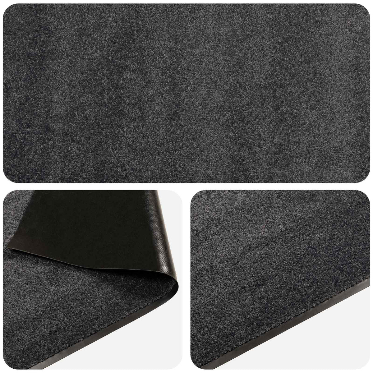 Doormat Light Grey 90 x 60 cm 100% Polyamide