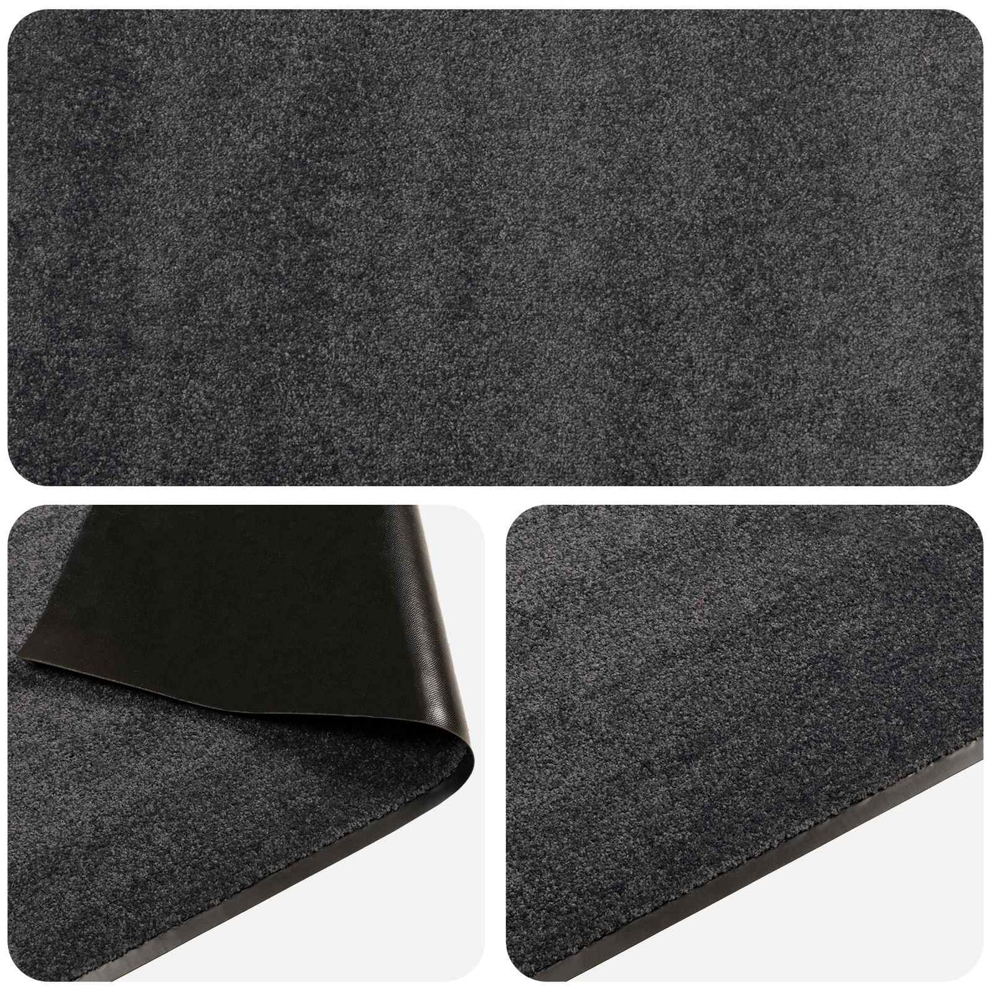 Doormat Light Grey 120 x 90 cm 100% Polyamide