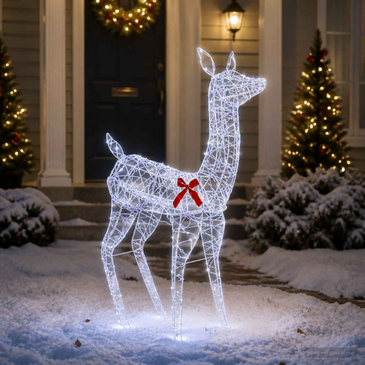 3D Christmas Reindeer LOVIISA 285 LEDs Cold White