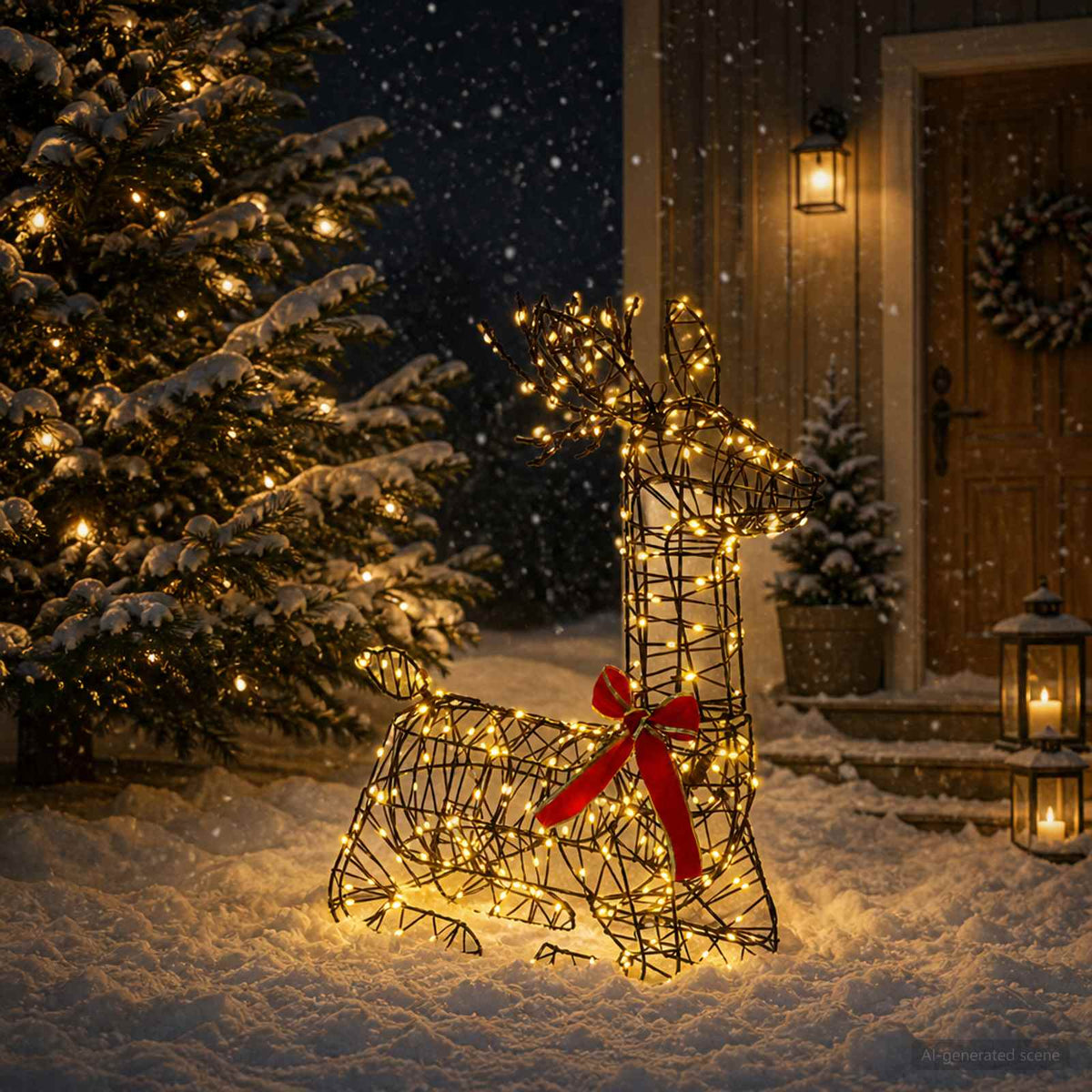 3D Christmas Reindeer LOVIISA 280 LEDs Warm White