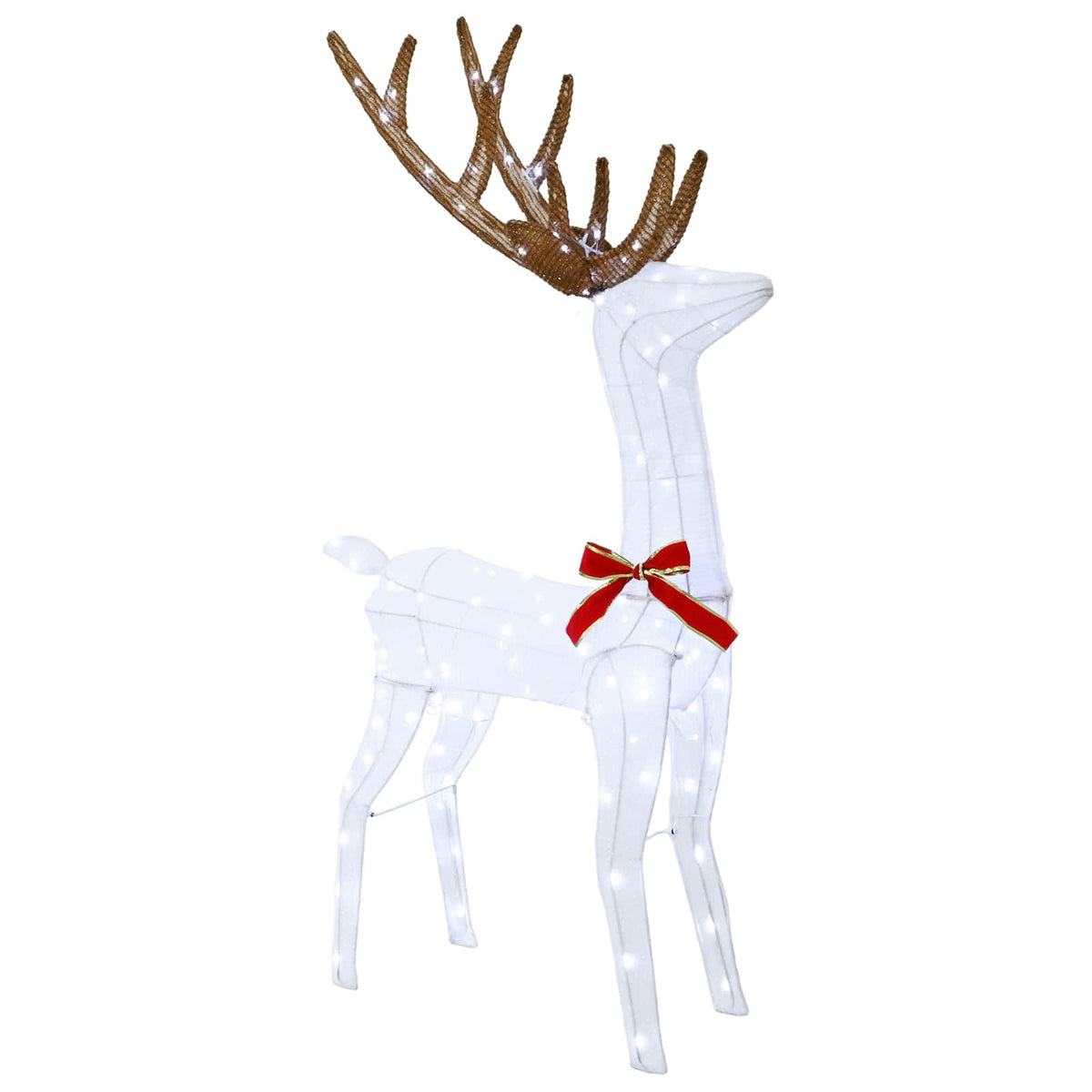 Reindeer Pull Sleigh LOVIISA 2 pcs 200 LEDs Cold White