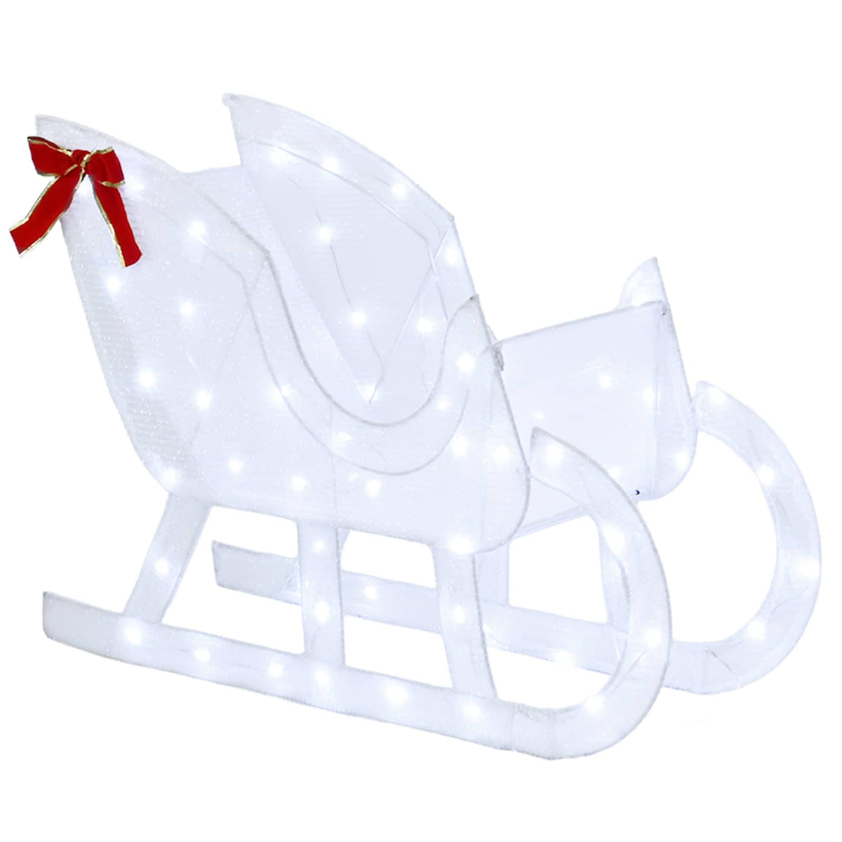 Reindeer Pull Sleigh LOVIISA 2 pcs 200 LEDs Cold White