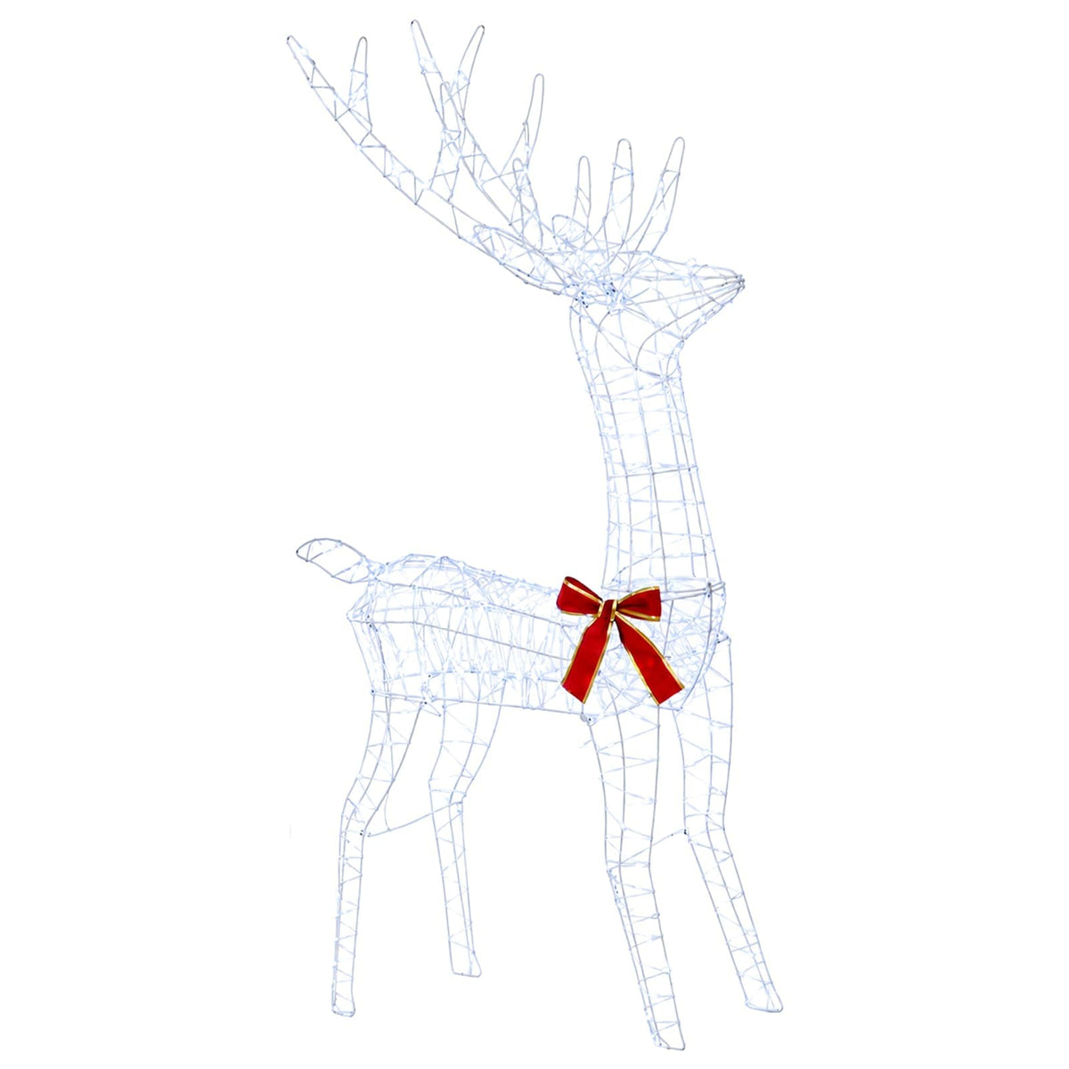 Reindeer Pull Sleigh LOVIISA 2 pcs 450 LEDs Cold White
