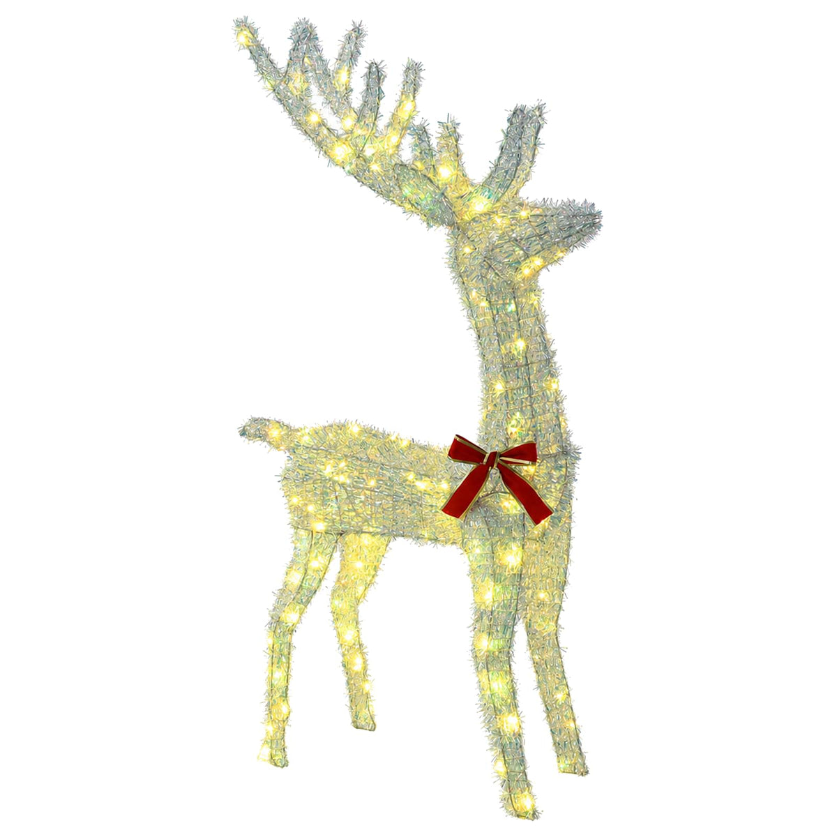 Reindeer Pull Sleigh LOVIISA 2 pcs 200 LEDs Warm White