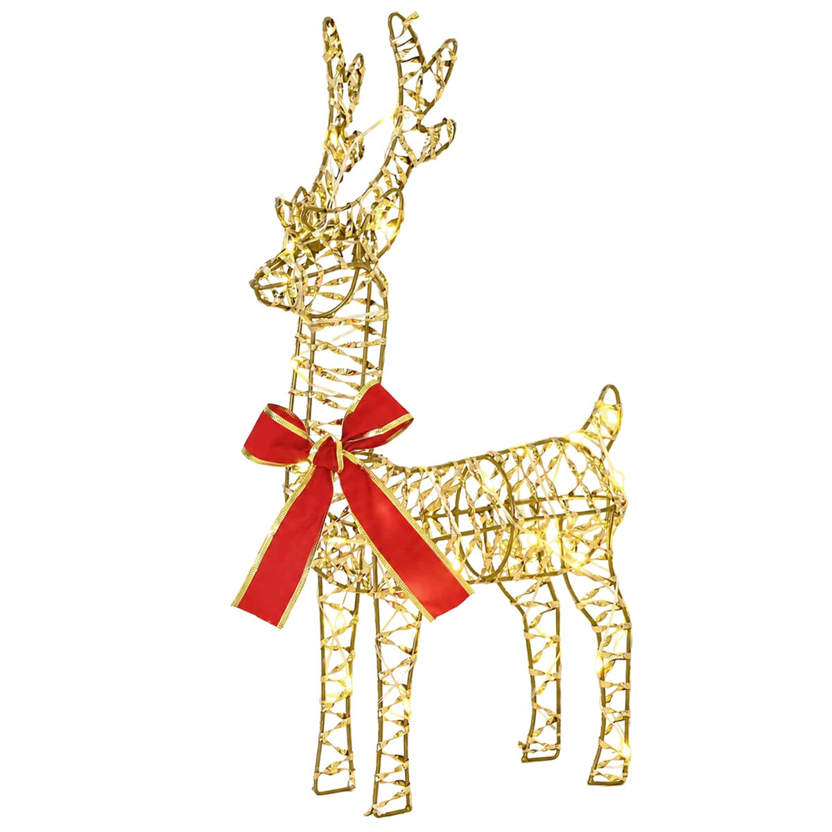 3D Christmas Reindeer LOVIISA 2 pcs 80 LEDs Warm White