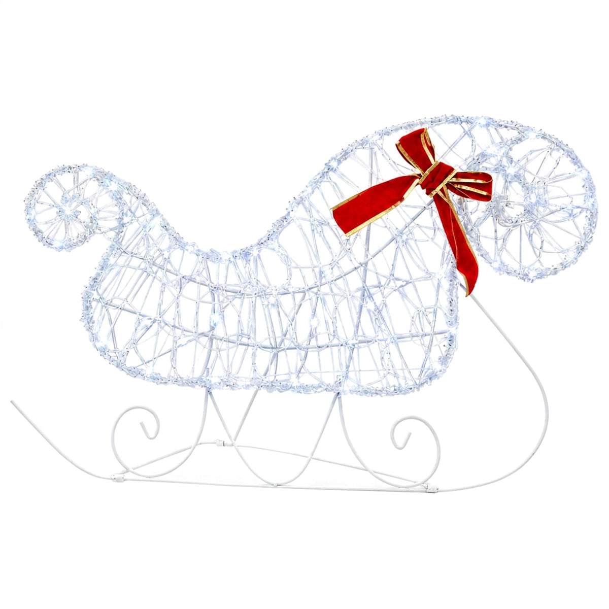 Christmas Reindeer with Sleigh 3 pcs 60 LEDs Cold White