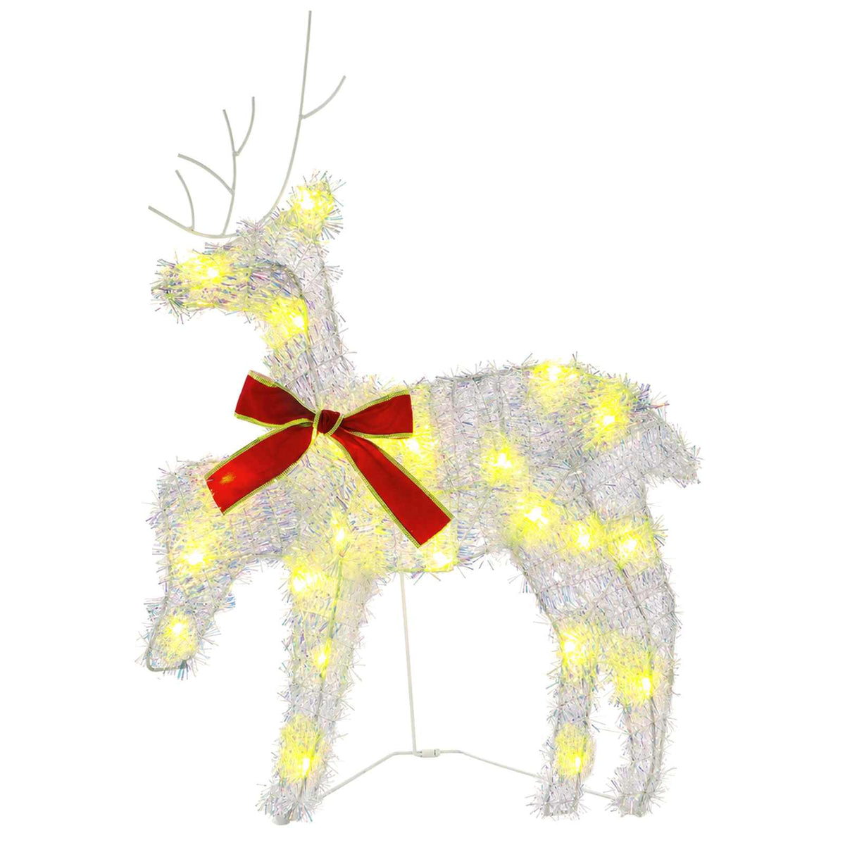 Christmas Reindeer with sleigh 3 pcs 60 LEDs Warm White