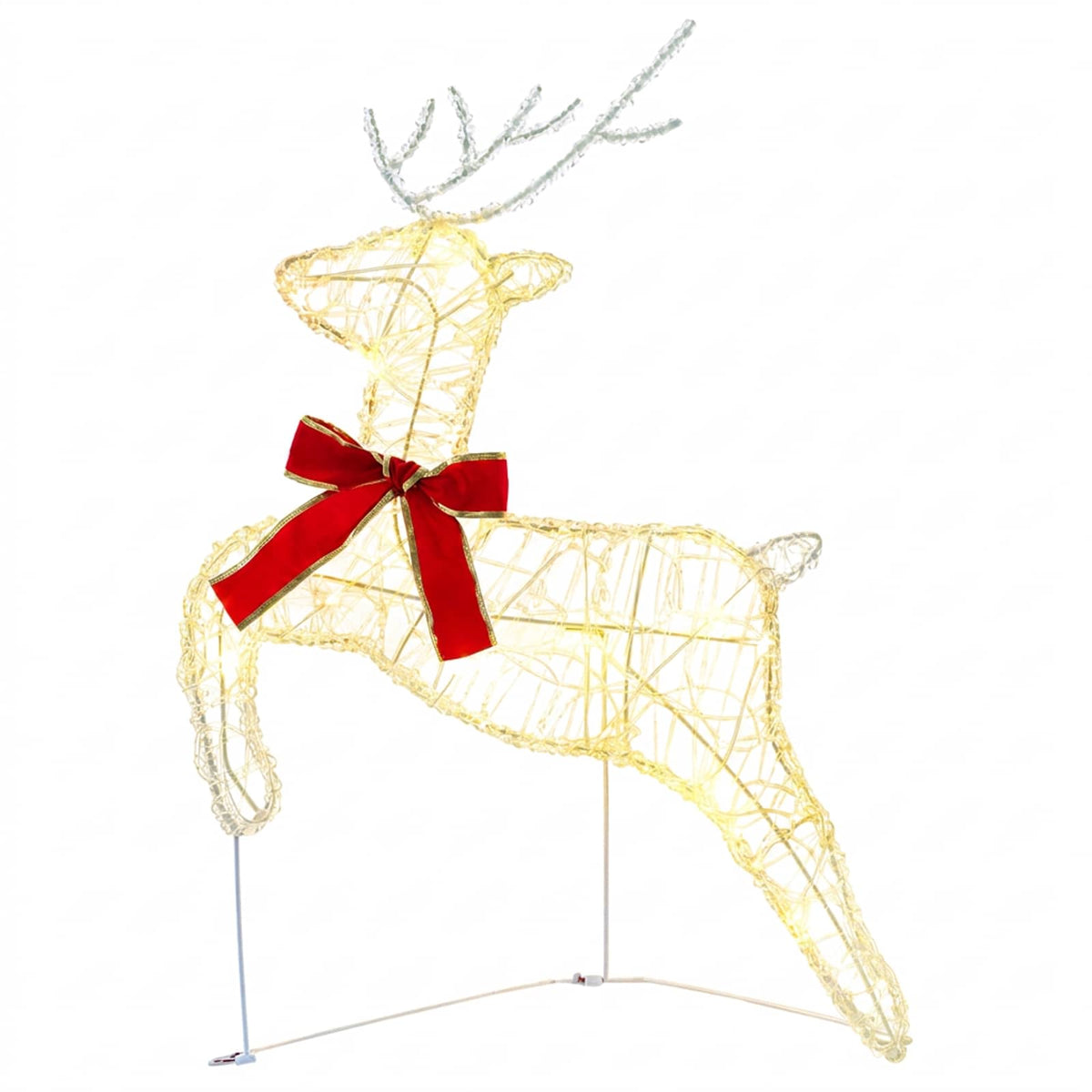 Christmas Reindeer 2 pcs 40 LEDs Warm White 43 x 19 x 65 cm