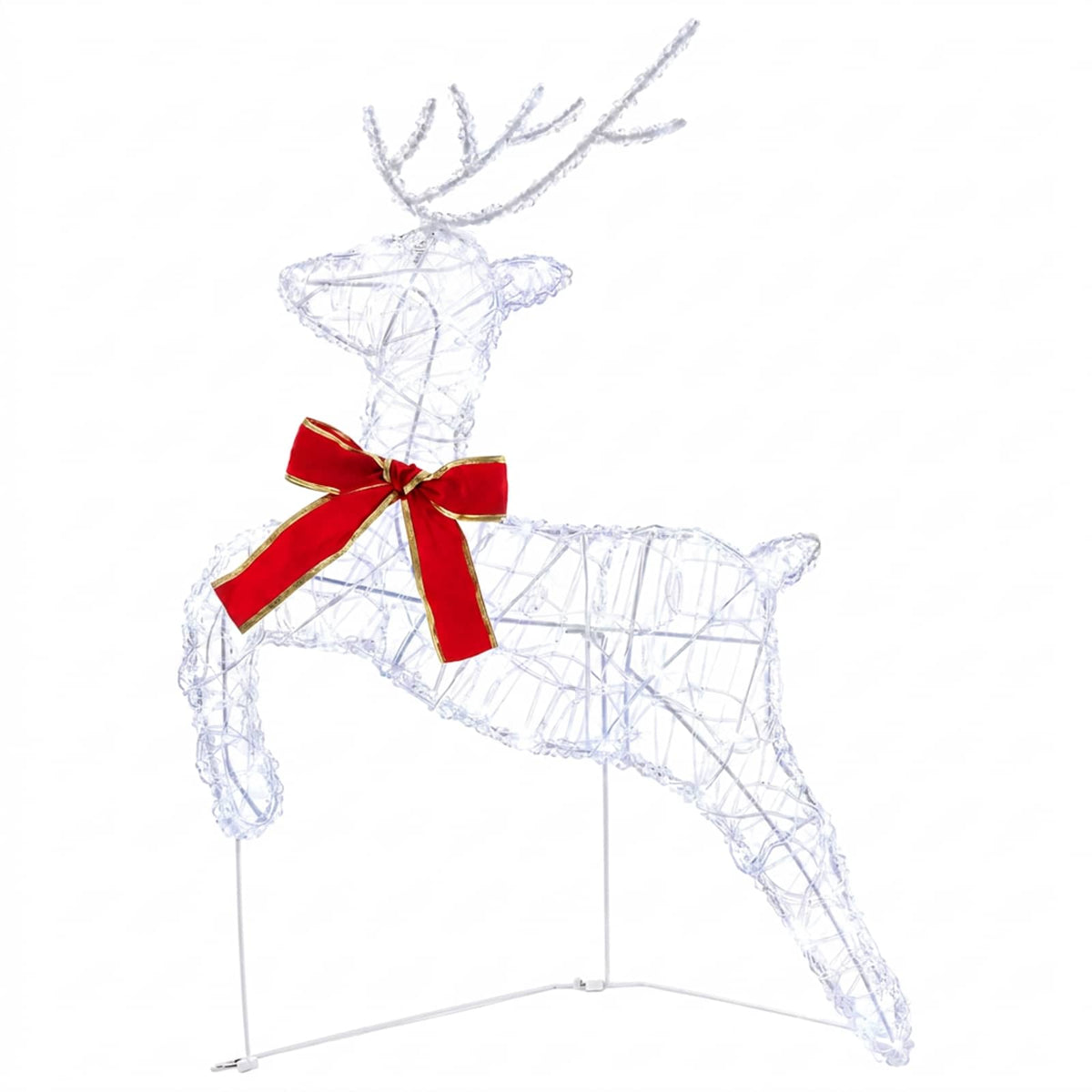 Christmas Reindeer 2 pcs 40 LEDs Cold White 43 x 19 x 65 cm