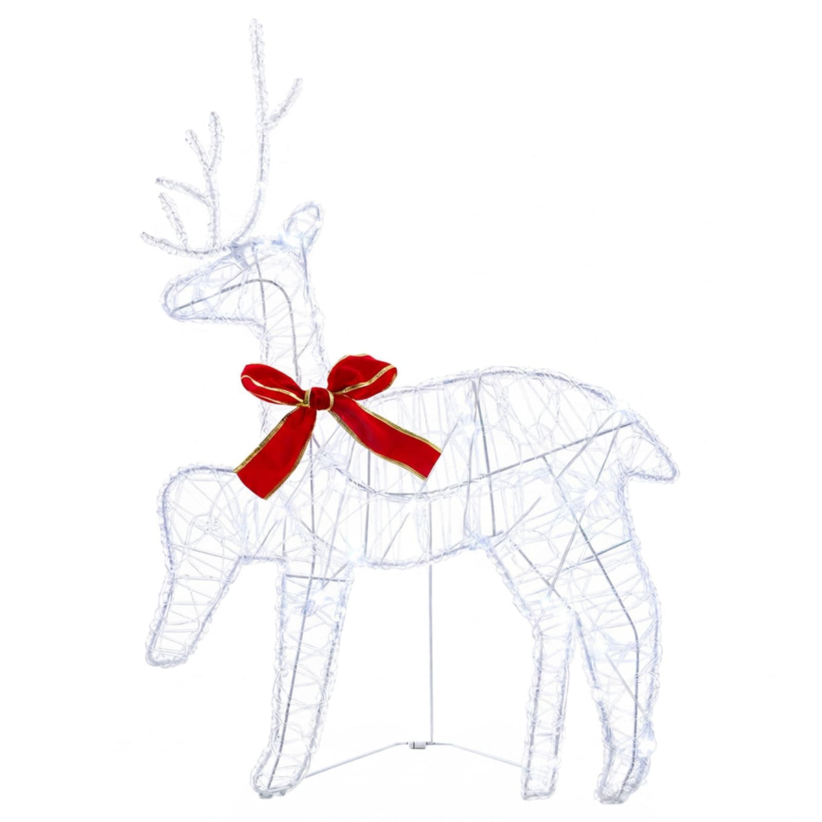 Christmas Reindeer 2 pcs 40 LEDs Cold White 43 x 19 x 65 cm