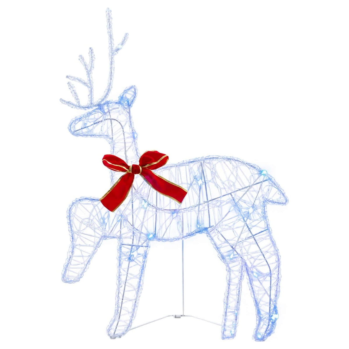 Christmas Reindeer 2 pcs 40 LEDs Blue 43 x 19 x 65 cm