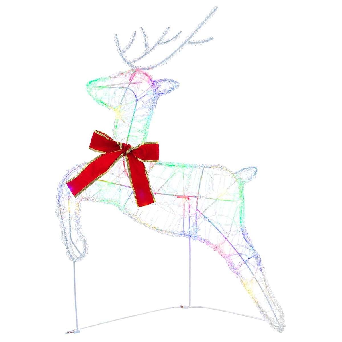 Christmas Reindeer 2 pcs 40 LEDs Multicolour 43 x 19 x 65 cm