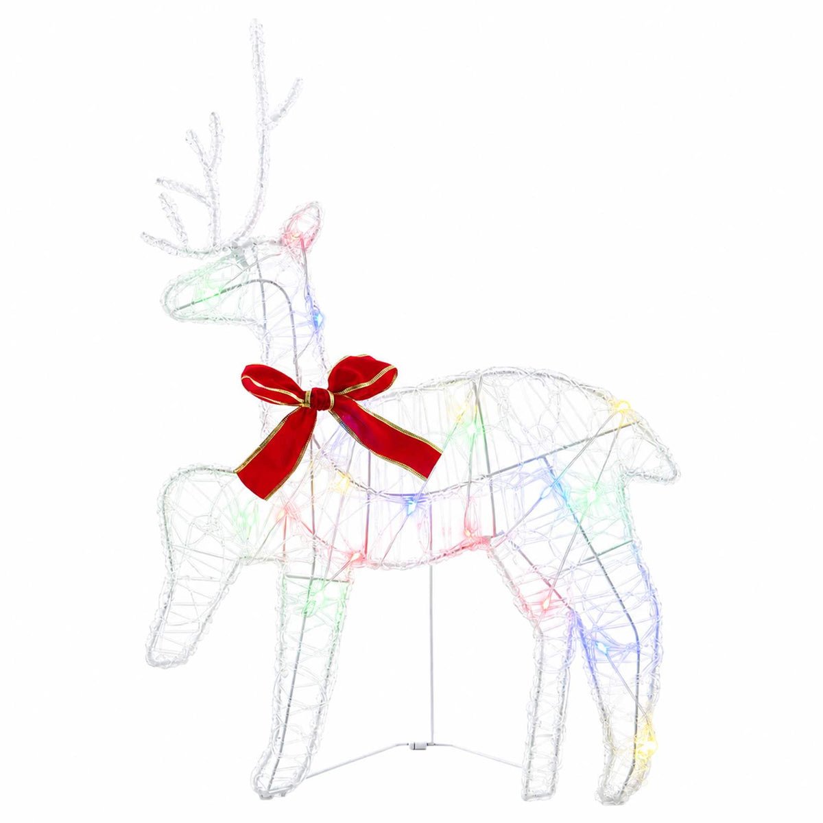 Christmas Reindeer 2 pcs 40 LEDs Multicolour 43 x 19 x 65 cm