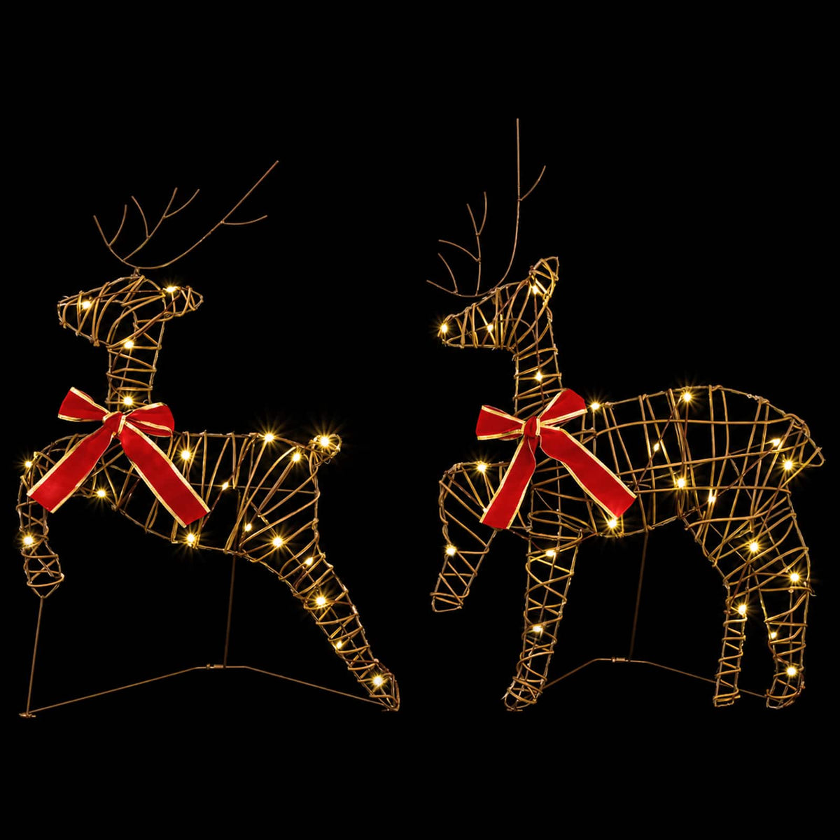 Christmas Reindeer 2 pcs 40 LEDs Warm White