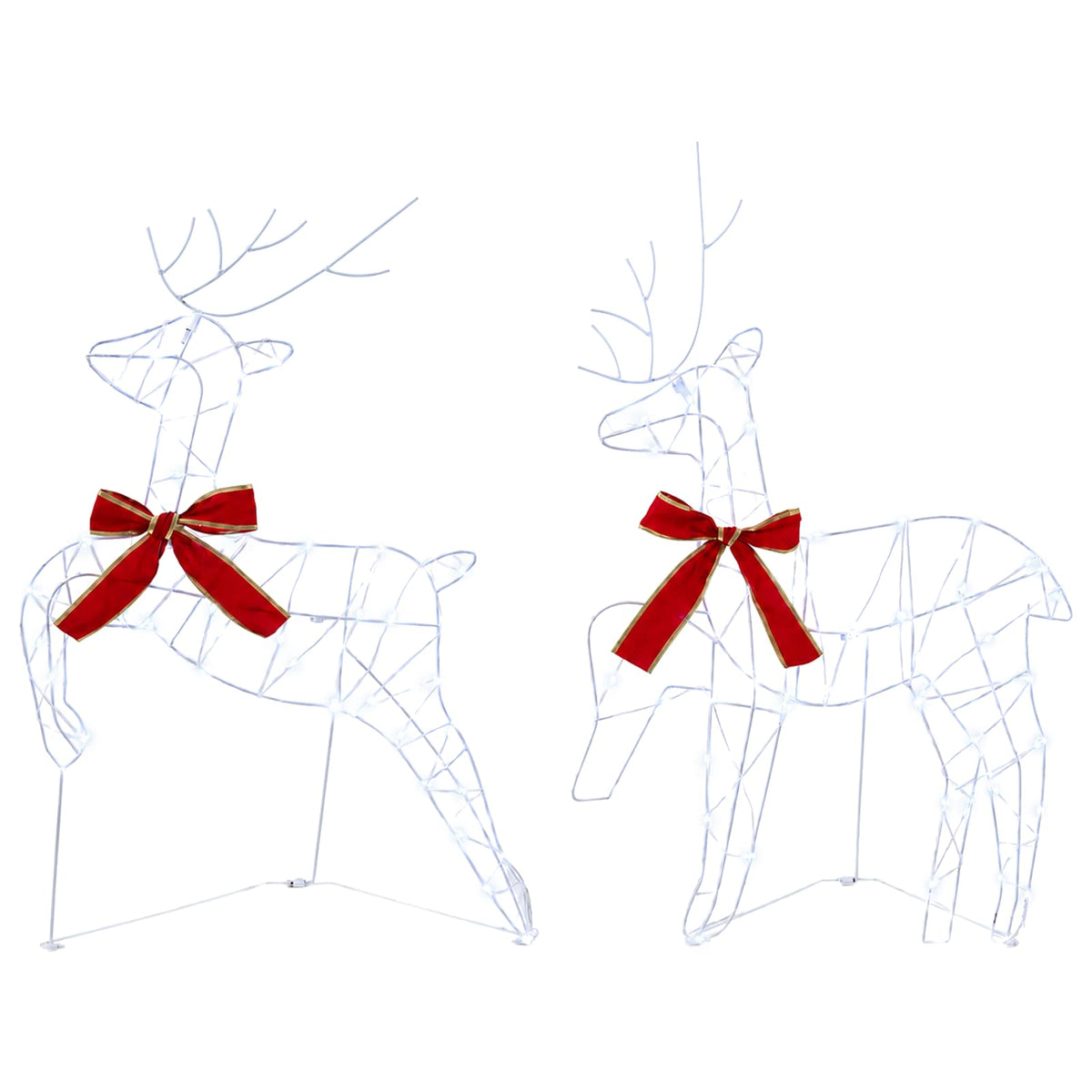 Christmas Reindeer 2 pcs 90 LEDs Cold White