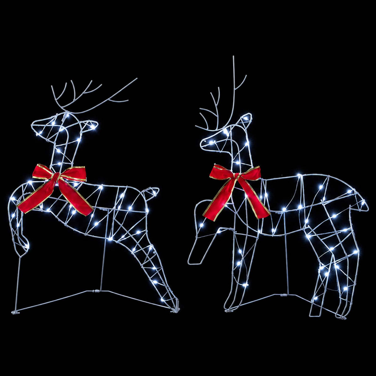 Christmas Reindeer 2 pcs 90 LEDs Cold White
