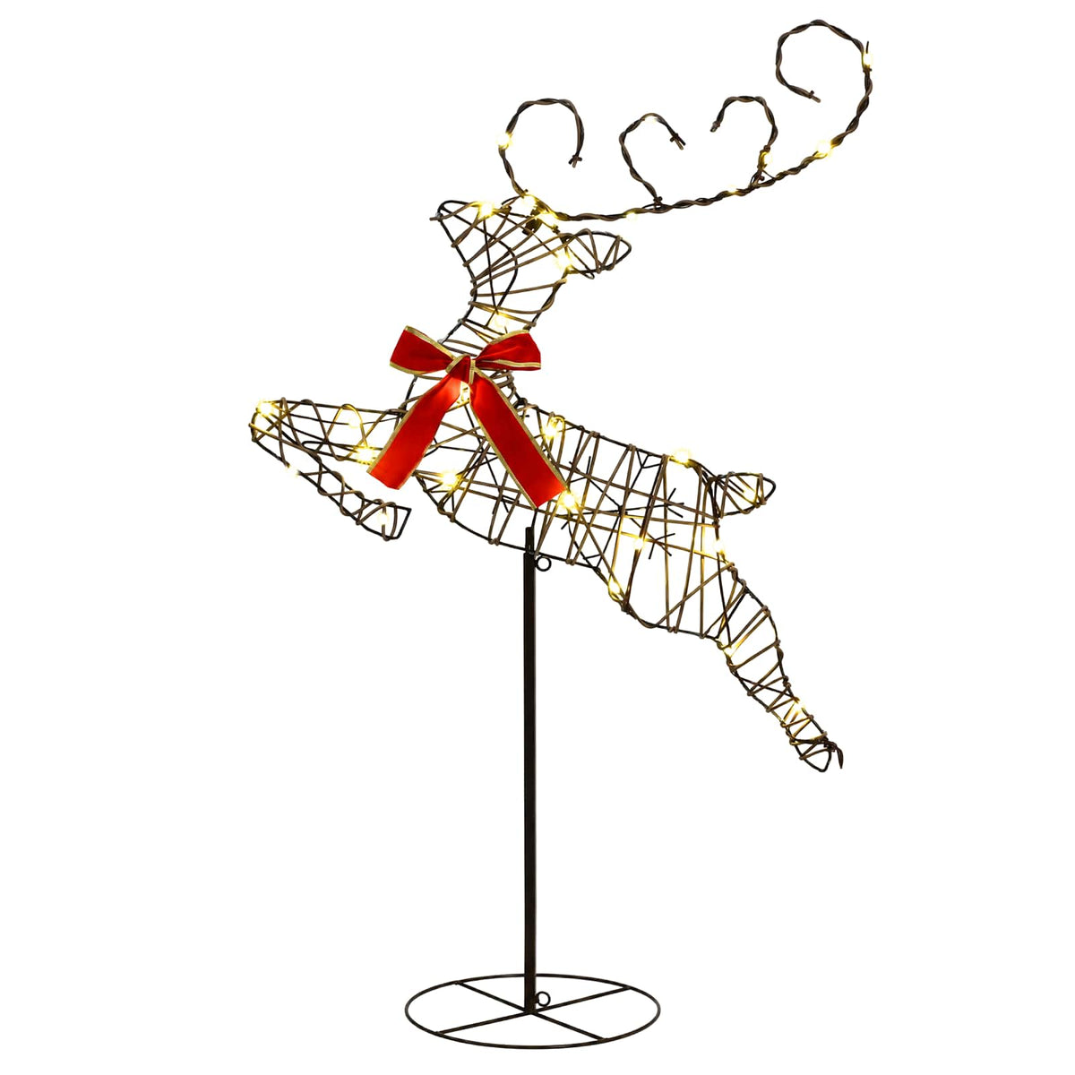 Christmas Reindeer with Sleigh 3 pcs 72 LEDs Warm White