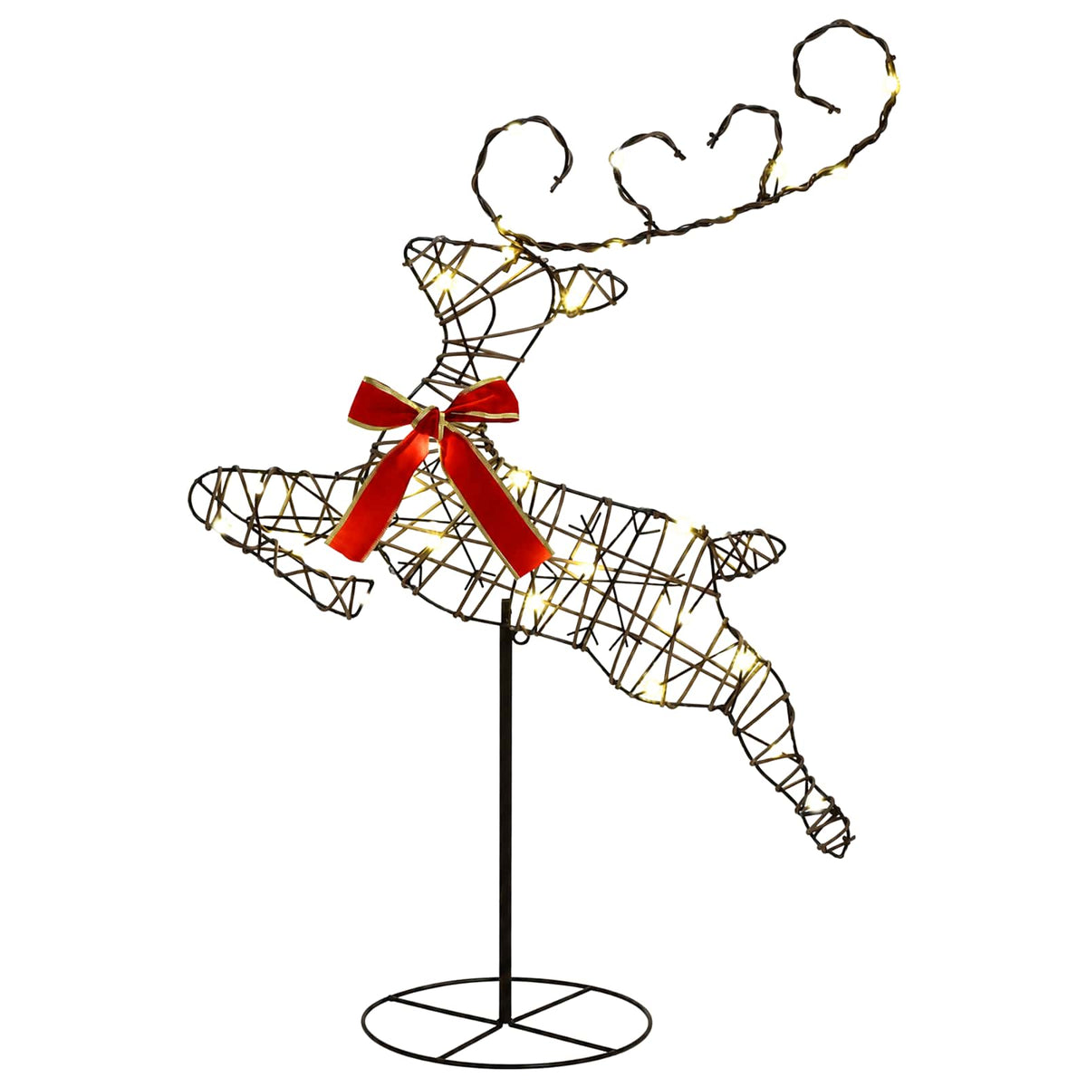 Christmas Reindeer with Sleigh 3 pcs 72 LEDs Warm White