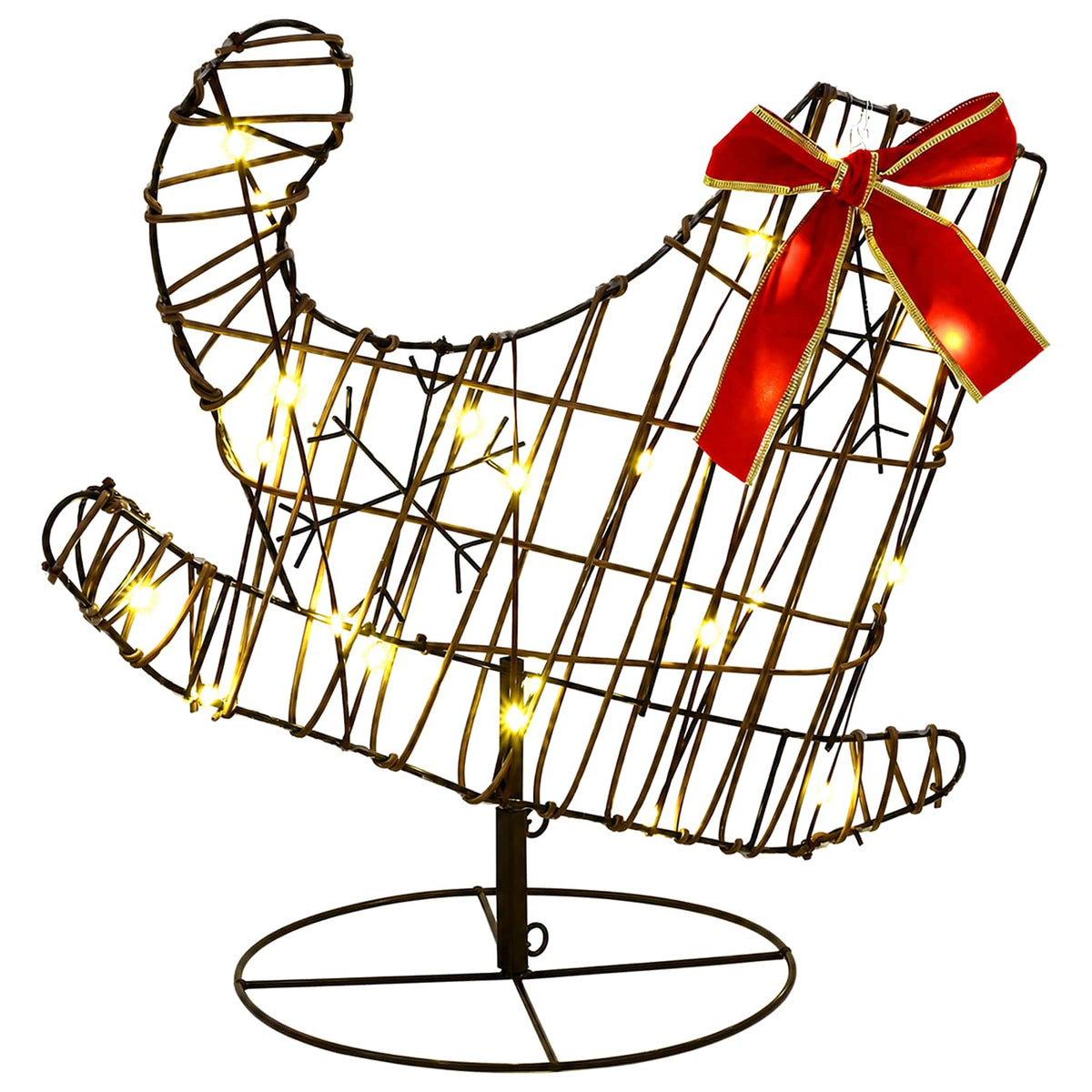 Christmas Reindeer with Sleigh 3 pcs 72 LEDs Warm White