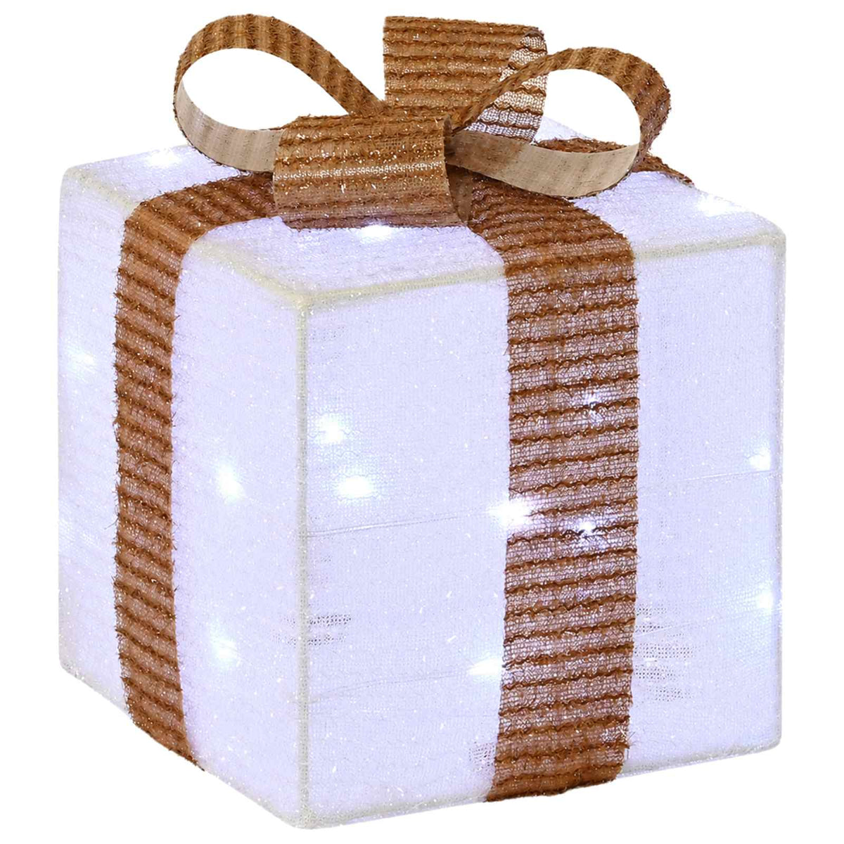 Lighted Christmas Gift Box 3 pcs 64 LEDs Cold White