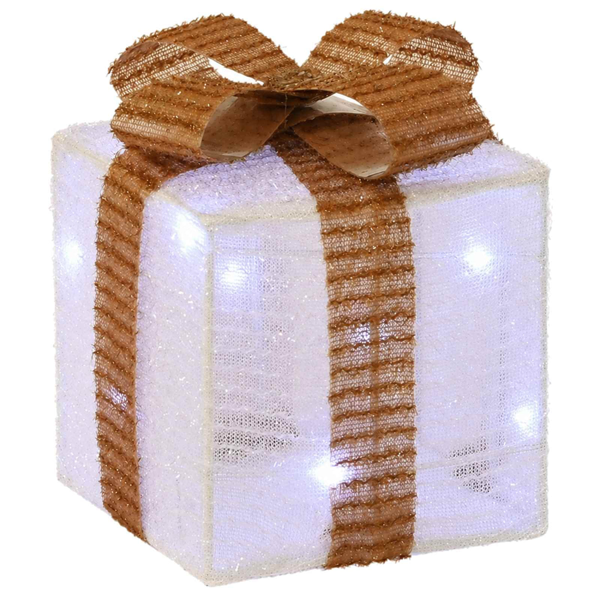 Lighted Christmas Gift Box 3 pcs 64 LEDs Cold White