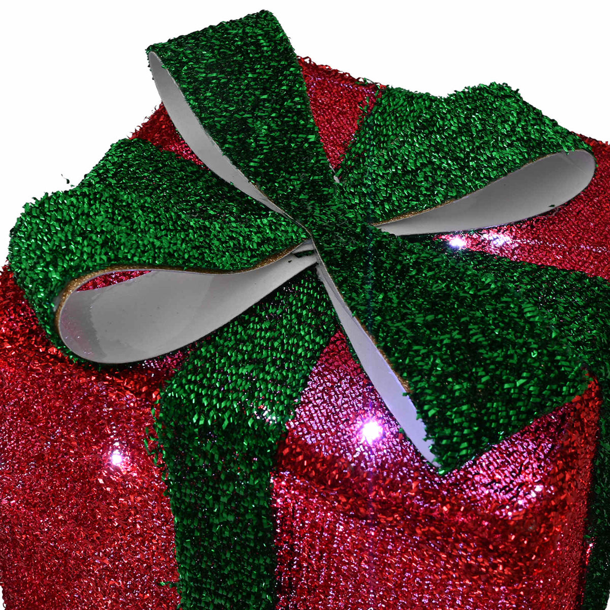 Lighted Christmas Gift Box 3 pcs 64 LEDs Cold White