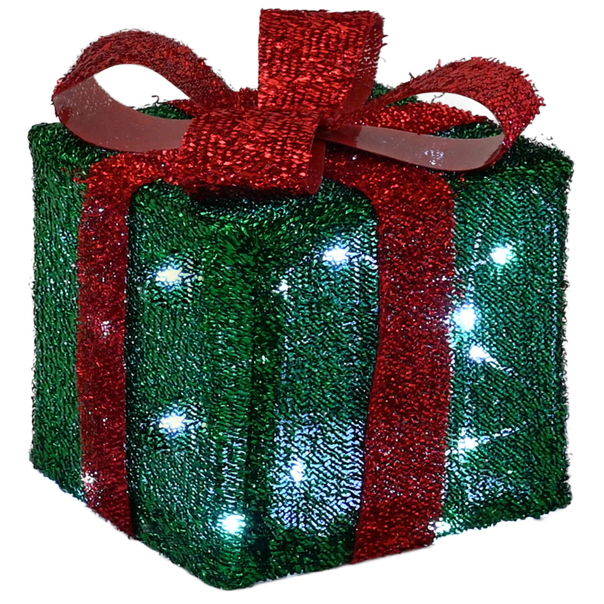 Lighted Christmas Gift Box 3 pcs 64 LEDs Cold White