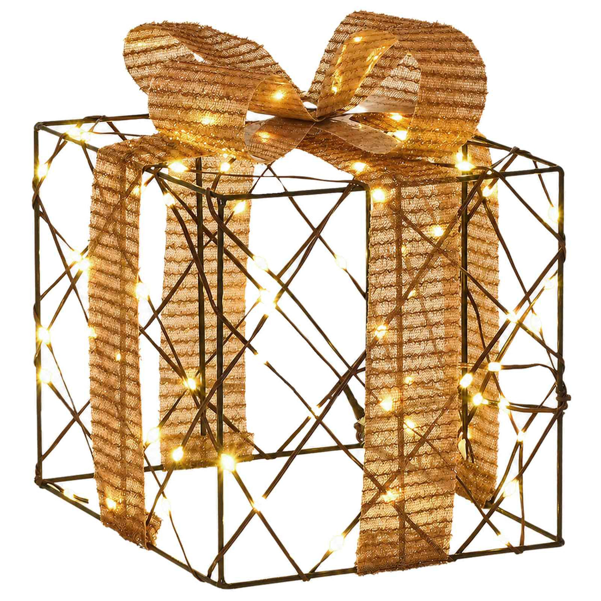 Lighted Christmas Gift Box 3 pcs 150 LEDs Warm White