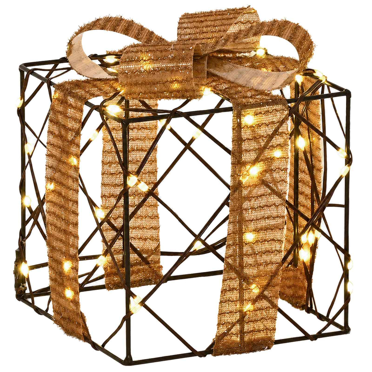 Lighted Christmas Gift Box 3 pcs 150 LEDs Warm White