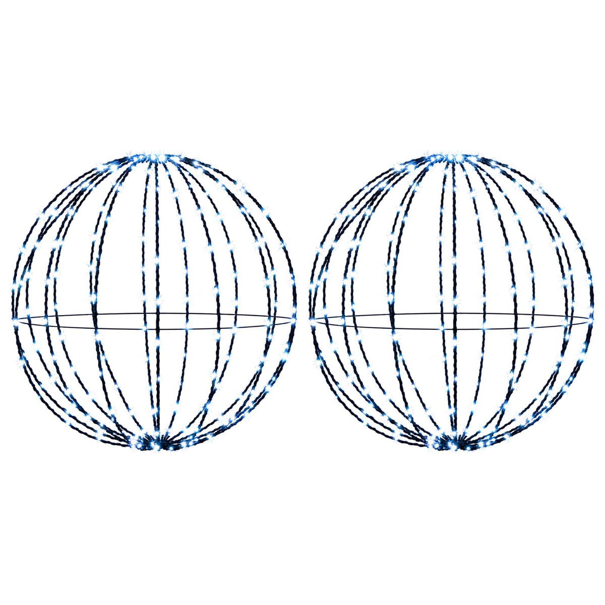 Christmas Finial Light 2 pcs 240 LEDs Blue Diameter 40 x 42 cm
