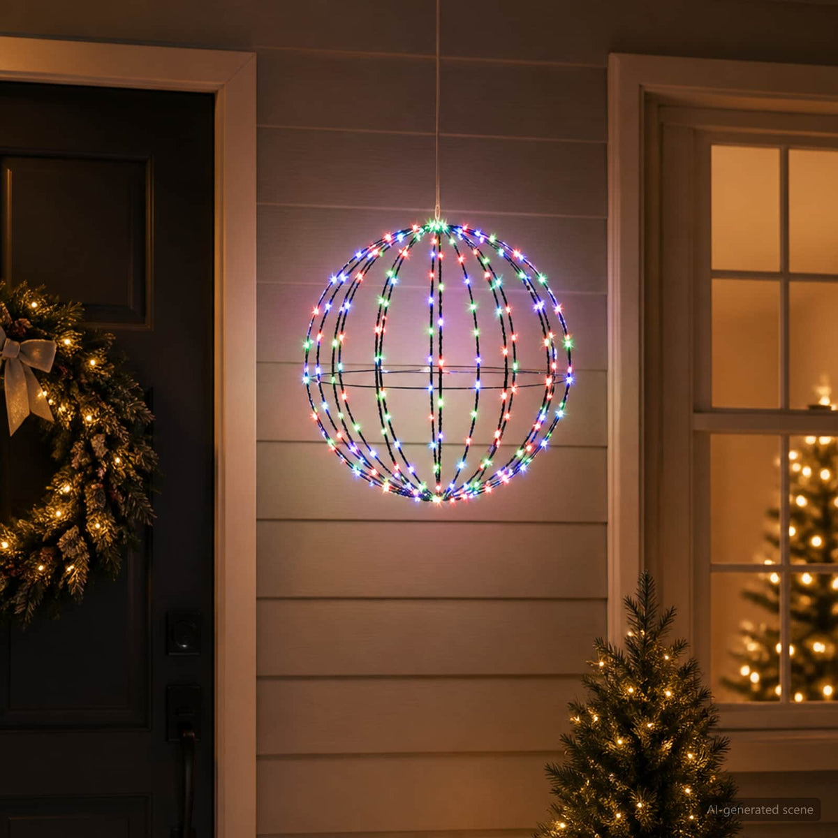 Christmas Finial Light 120 LEDs Multicolour Diameter 40 x 42 cm