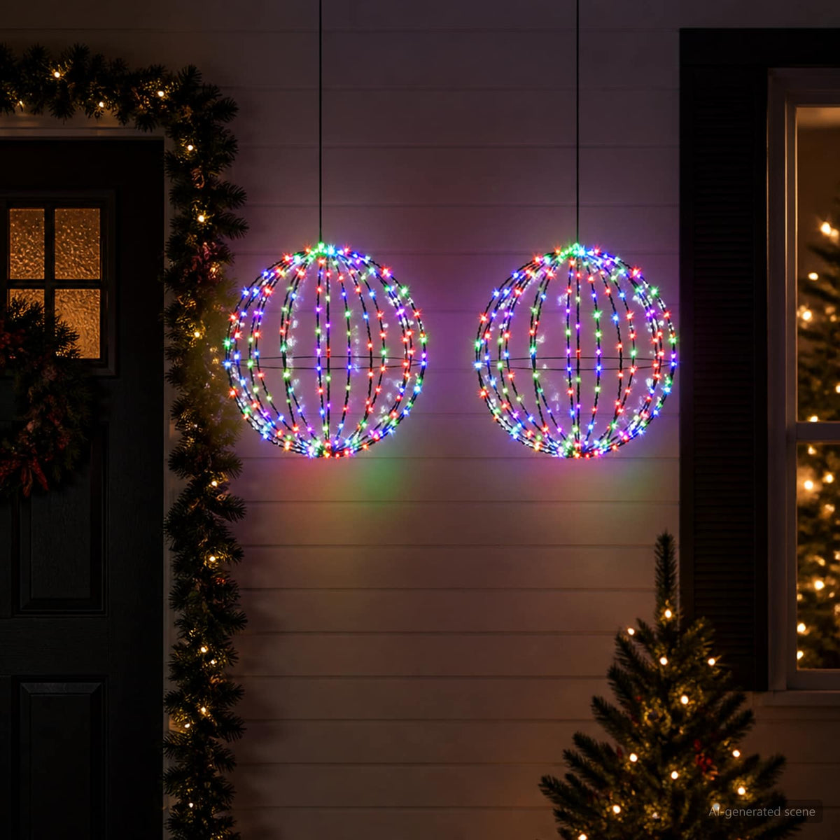 Christmas Finial Light 2 pcs 192 LEDs Multicolour