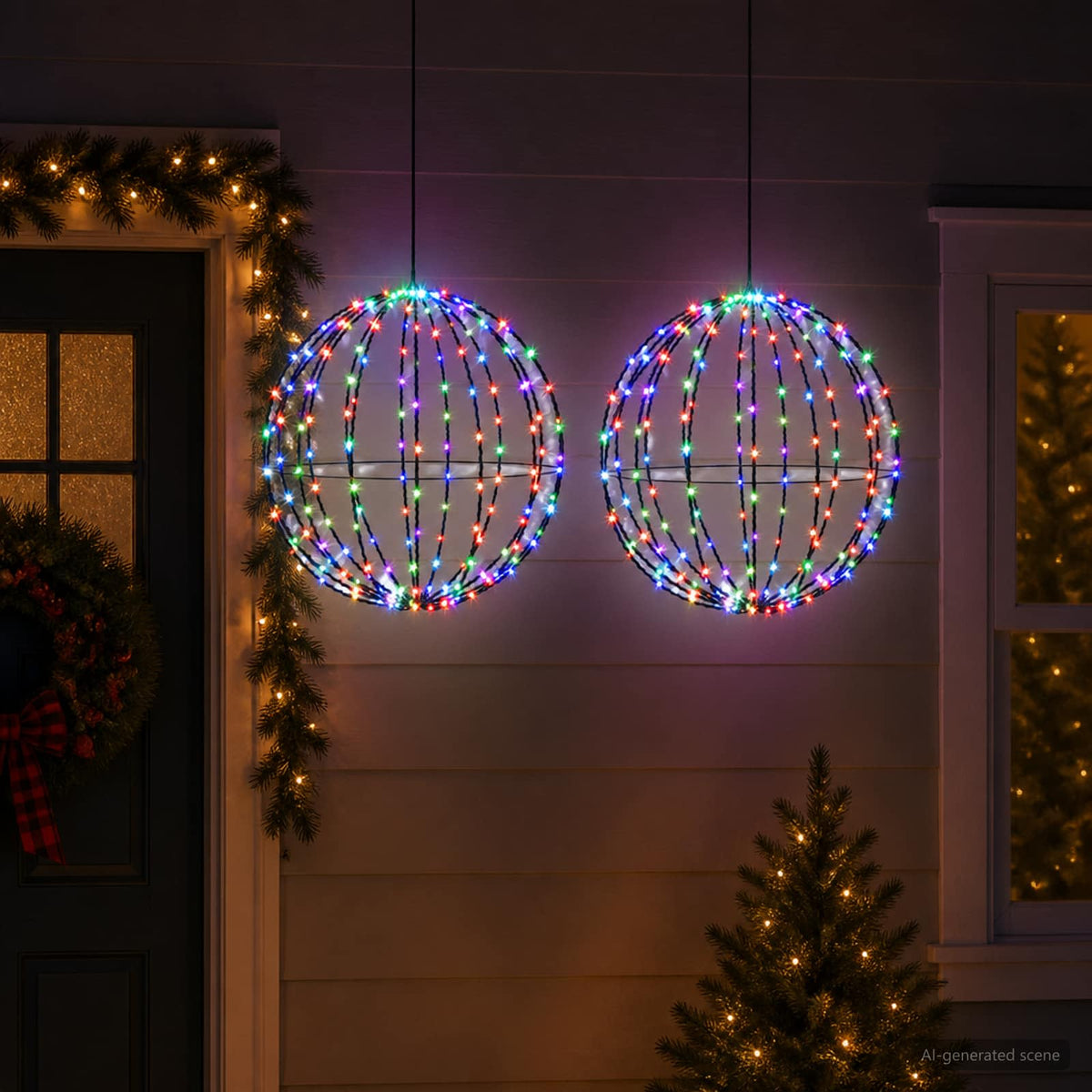 Christmas Finial Light 2 pcs 320 LEDs Multicolour