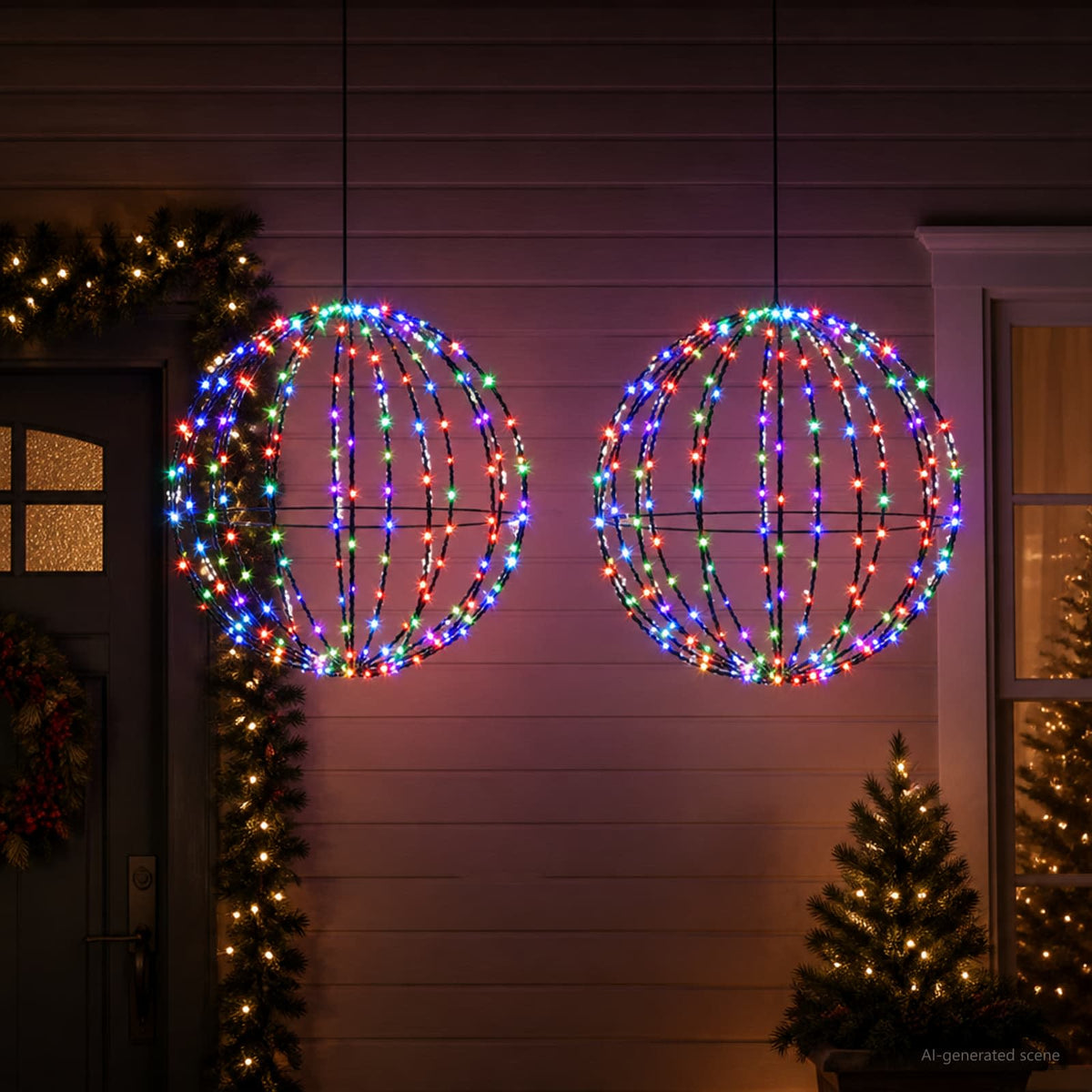 Christmas Finial Light 2 pcs 384 LEDs Multicolour