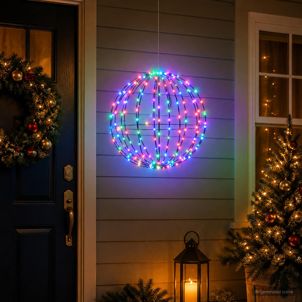 Christmas Finial Light 96 LEDs RGB Diameter 30 x 32 cm