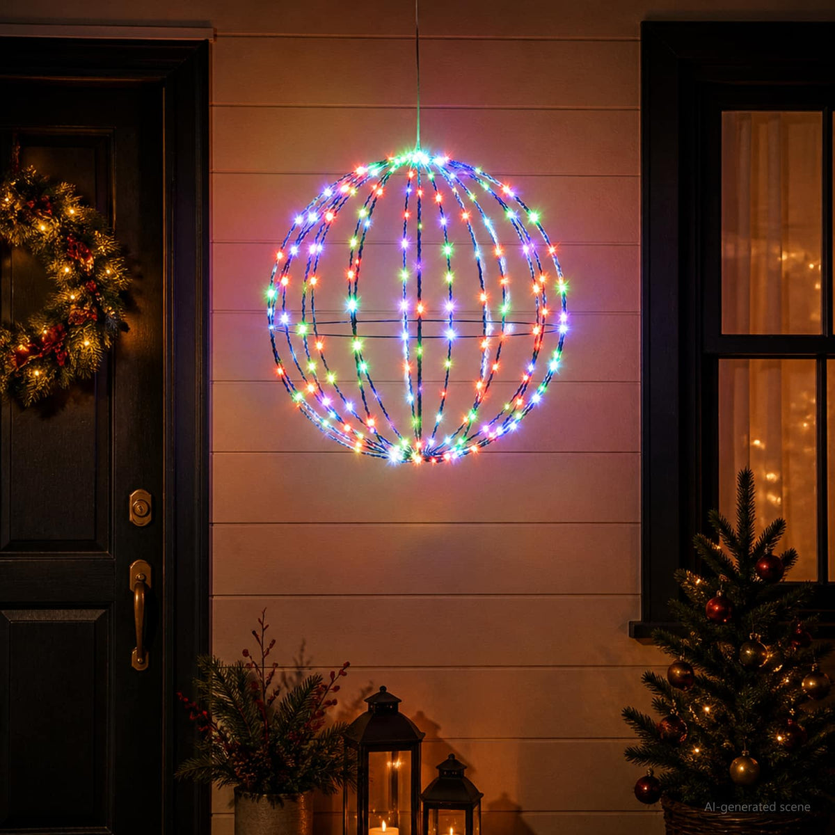 Christmas Finial Light 192 LEDs RGB Diameter 60 x 63 cm