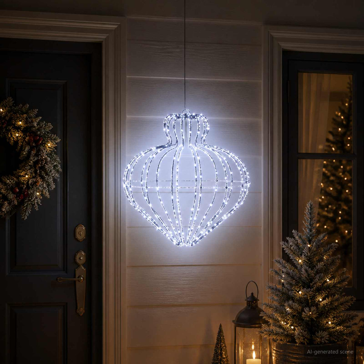 Christmas Finial Light 192 LEDs Cold White Dia. 40 x 40 cm