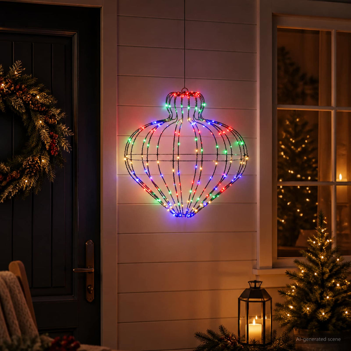 Christmas Finial Light 192 LEDs Multicolour Dia. 40 x 40 cm