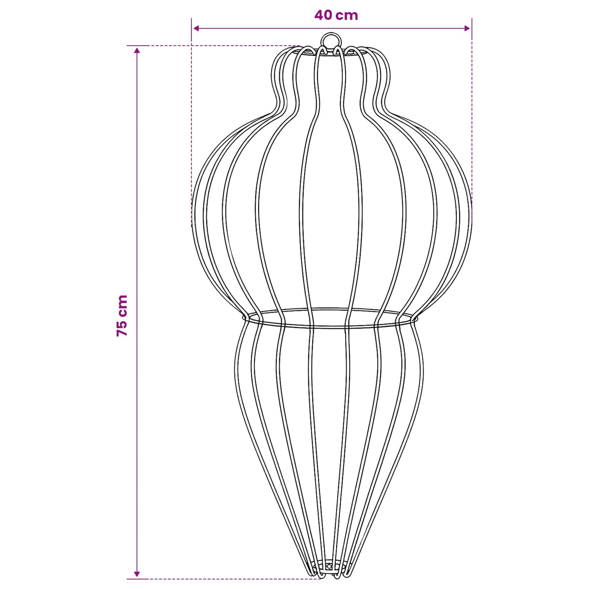 Christmas Finial Light 2 pcs 640 LEDs Warm White