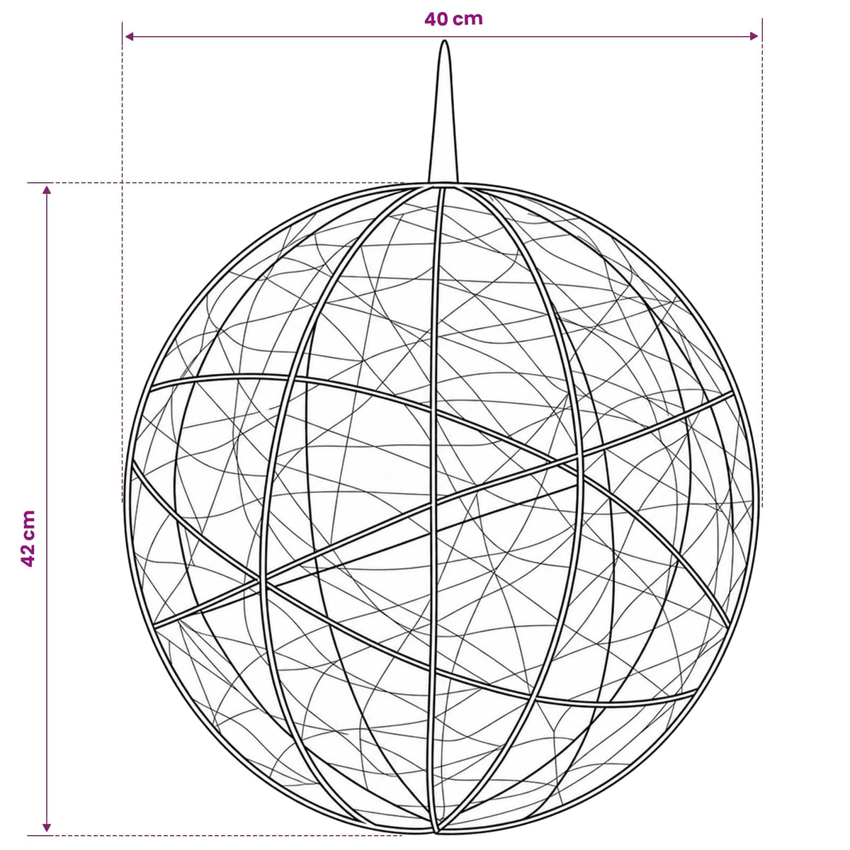 Christmas Finial Light 500 LEDs Blue Diameter 40 x 42 cm