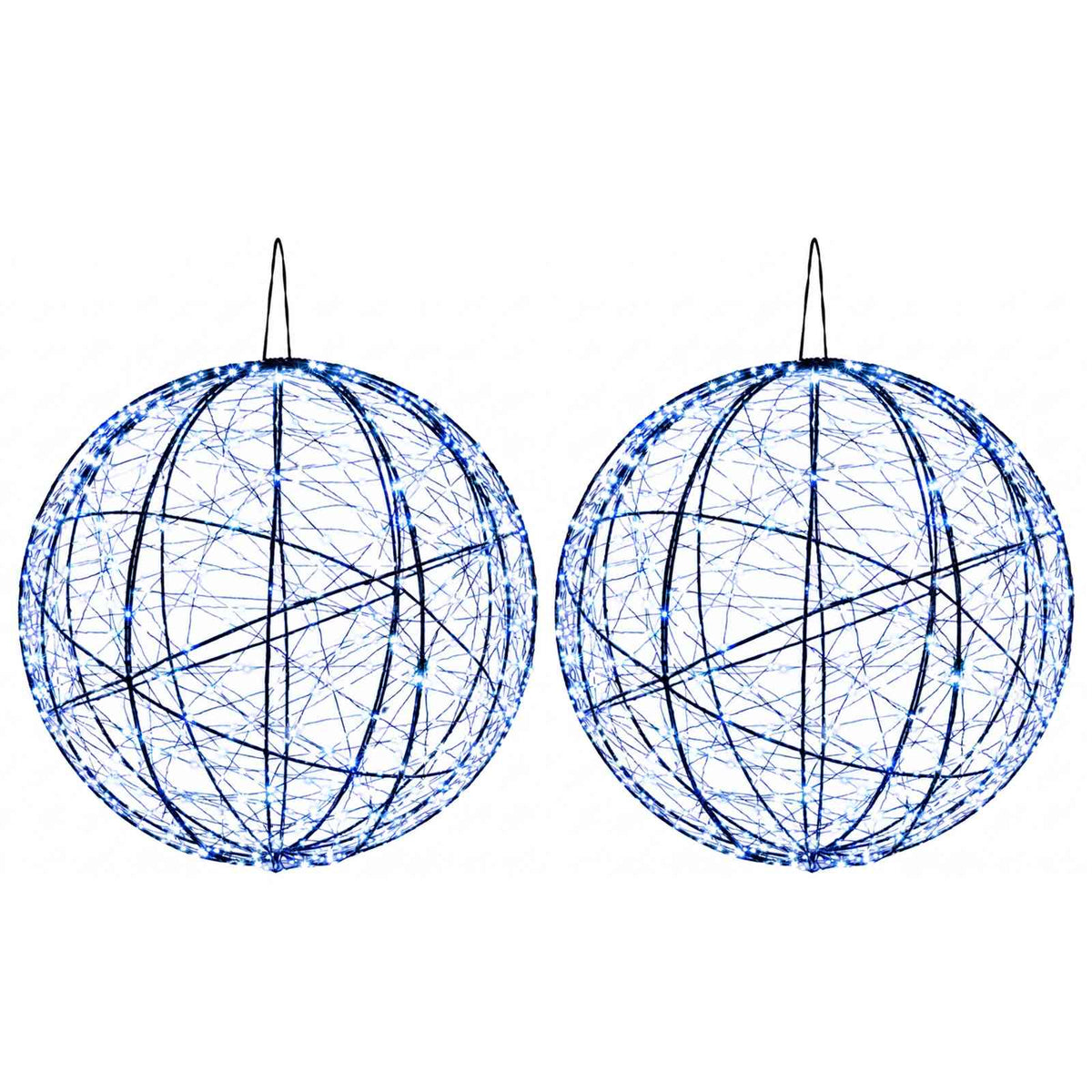 Christmas Finial Light 2 pcs 1000 LEDs Blue Diameter 40 x 42 cm
