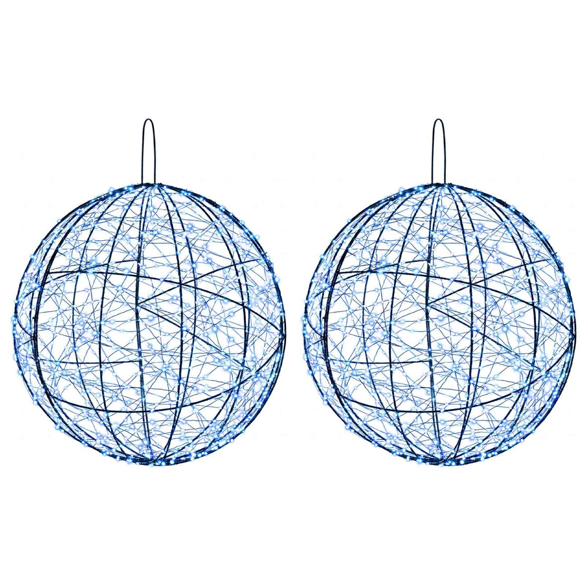 Christmas Finial Light 2 pcs 1900 LEDs Blue Diameter 60 x 63 cm