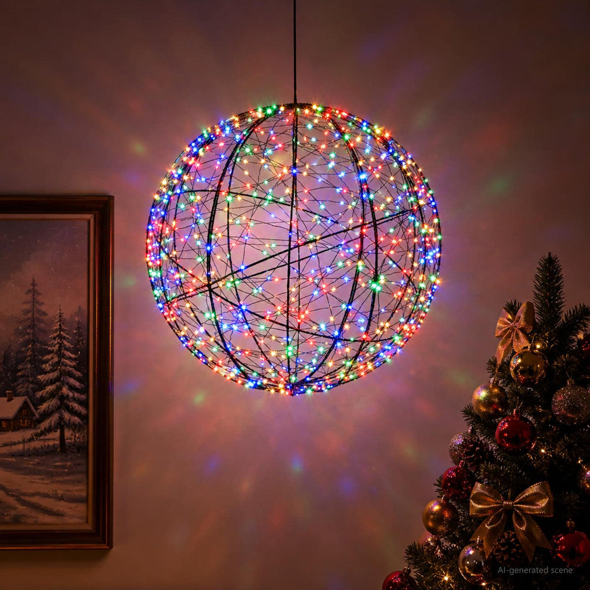 Christmas Finial Light 500 LEDs Multicolour Diameter 40 x 42 cm